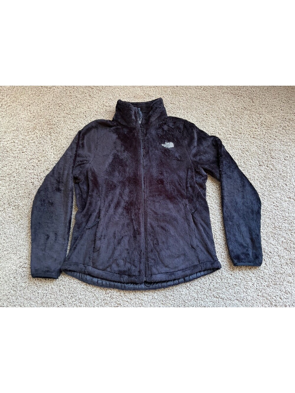 The North Face Women's Osito jacket Black L Large Warm Fluffy
